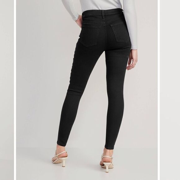 old navy forever fit 36 black jack raw hem Skinny Jeans - Picture 12 of 12